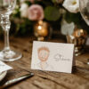 Illustrated Wedding Name Card