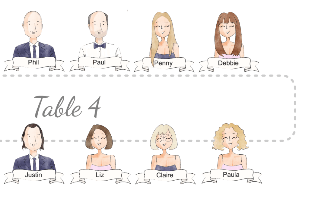 Illustrated Table Plan Artwork Example