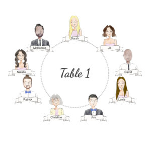 Illustrated Table Seating Plan