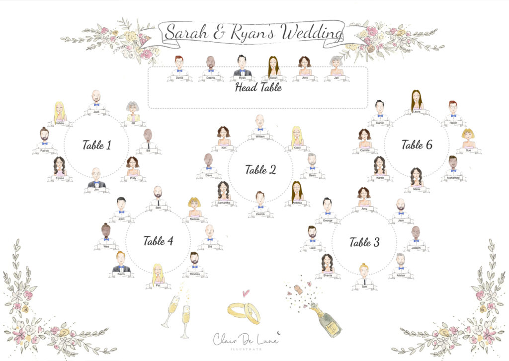 Illustrated Table Plan full print