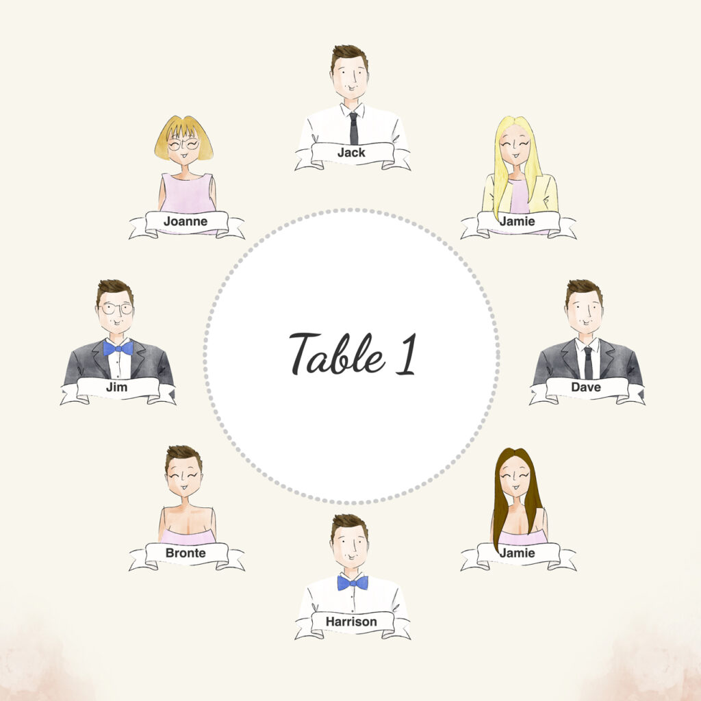 Illustrated Table Plan