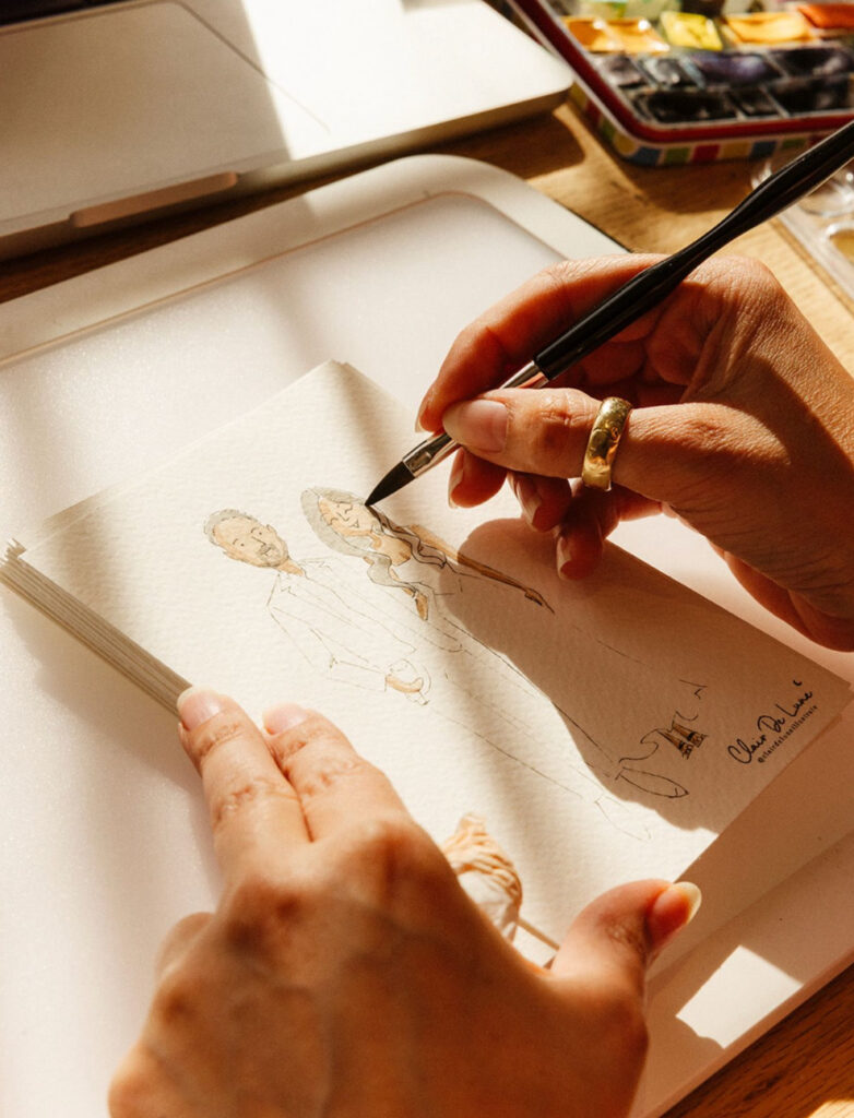Live guest illustration, painting example